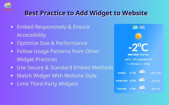 Practices to make sure your widgets work smoothly