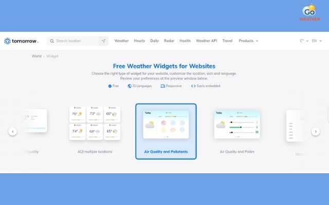 Tomorrow.io provides highly accurate weather forecasts