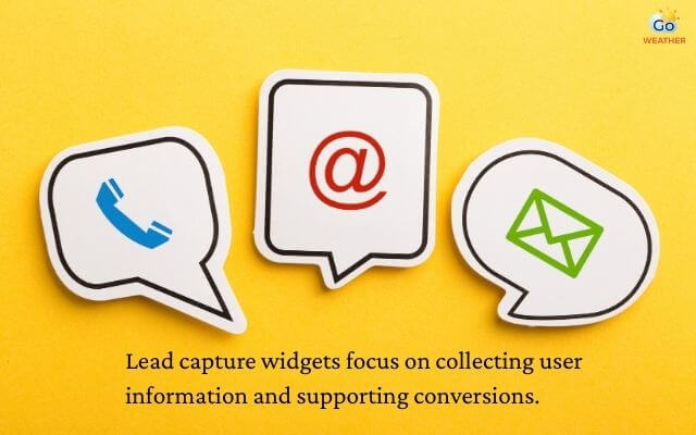 The contact forms widget allows visitors to send messages directly to site owners