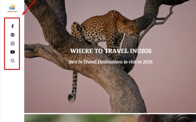 Widgets can appear as small icons in a sidebar or footer