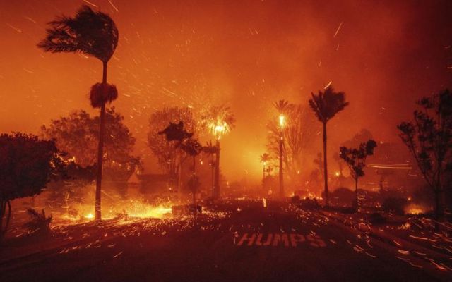 Wildfire breaks out in the Hollywood Hills