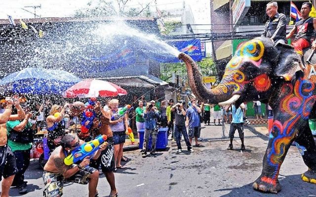  Songkran water festival in Thailand 