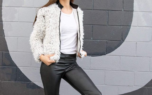  Faux leather pants and a cropped coat