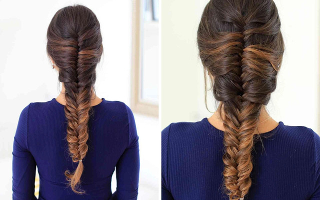  French fishtail braid hairdo