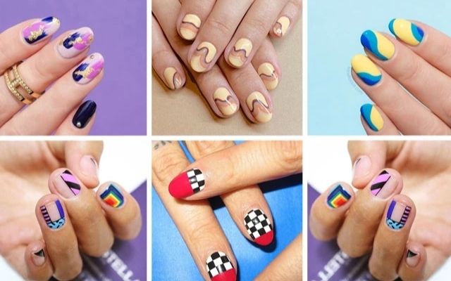  Abstract nail designs for summer