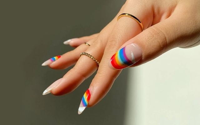  Rainbow nails for summer