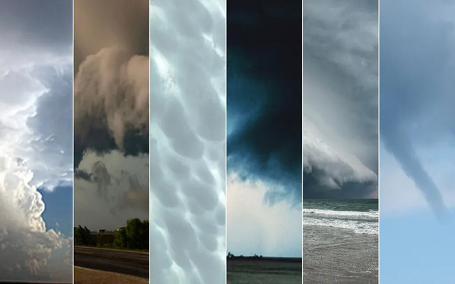   Types of clouds indicate impending rain