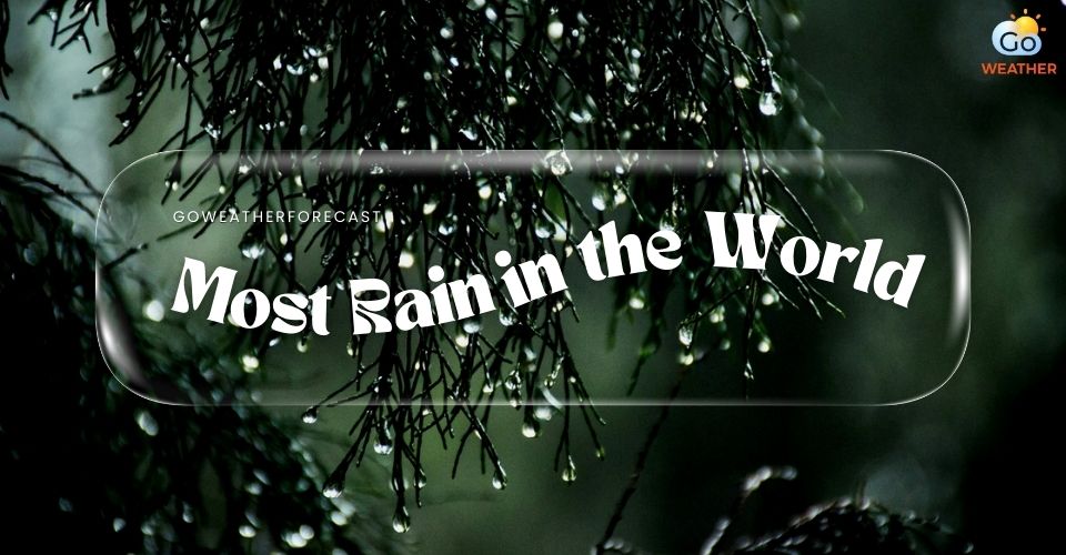 Where is there the most rain in the world?