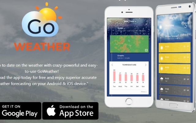  Check weather online on GoWeather app