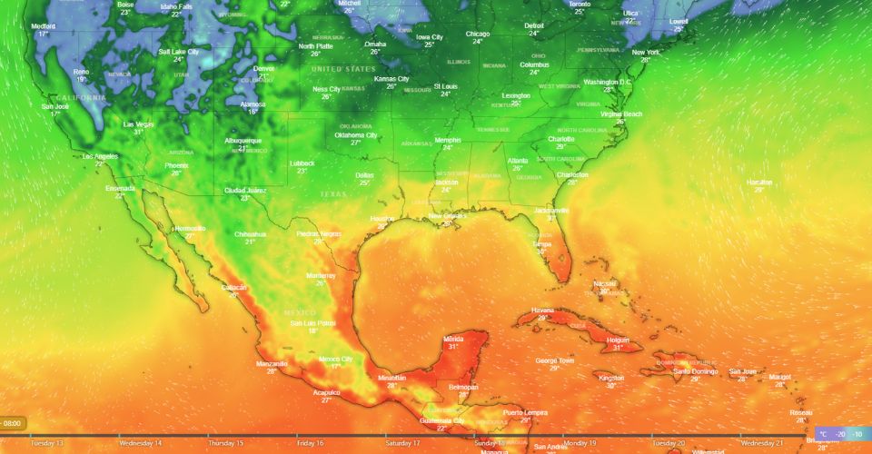 The live weather radar map of Go Weather Radar