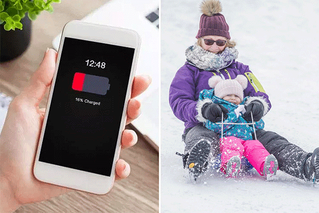 iPhone 5 battery dies in cold weather