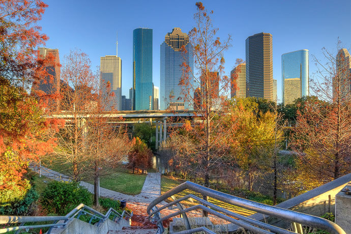 Autumn in Houston, Texas, USA